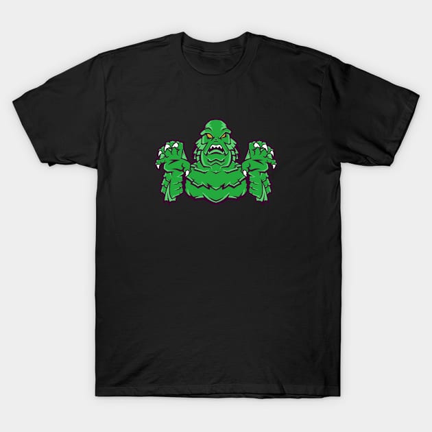 Scary Swamp Creature Cartoon T-Shirt by SLAG_Creative